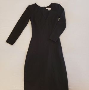 Bodycon black Vneck dress